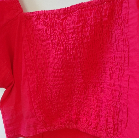 #31 Sim & Sam Pink Flame Crop Top ~ Size XL - Picture 8 of 8